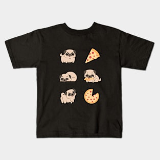 Pug and Pizzas Kids T-Shirt